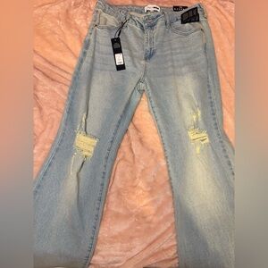 Women’s Size 13 Light Blue Distressed Flare Jeans